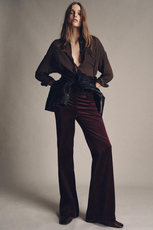 FLARE VELVET TROUSERS ZW COLLECTION