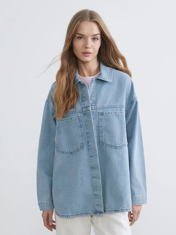 XSIDE Collared Neck Women's Denim Jacket
